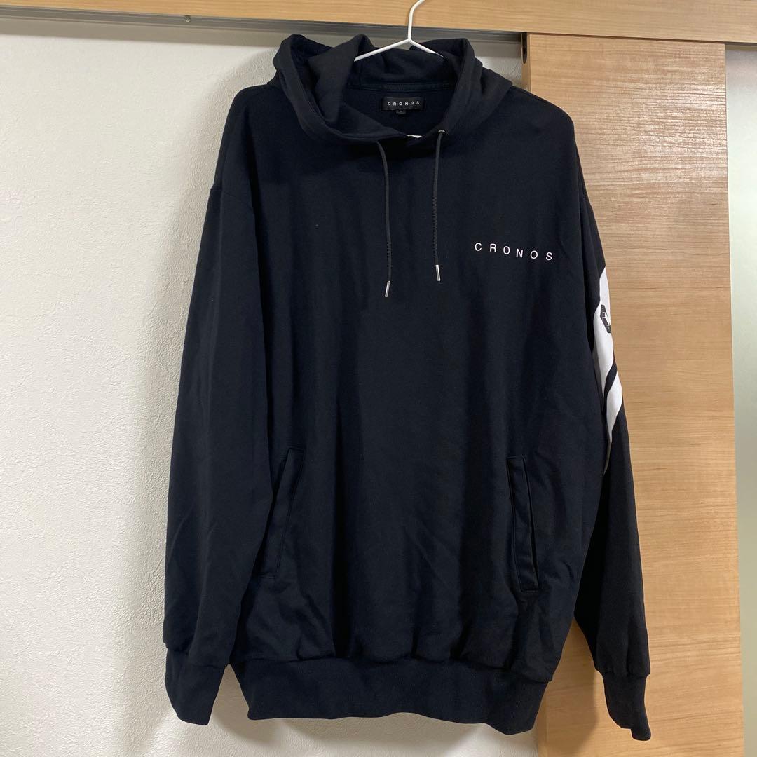 CRONOS フード付きパーカー M 黒