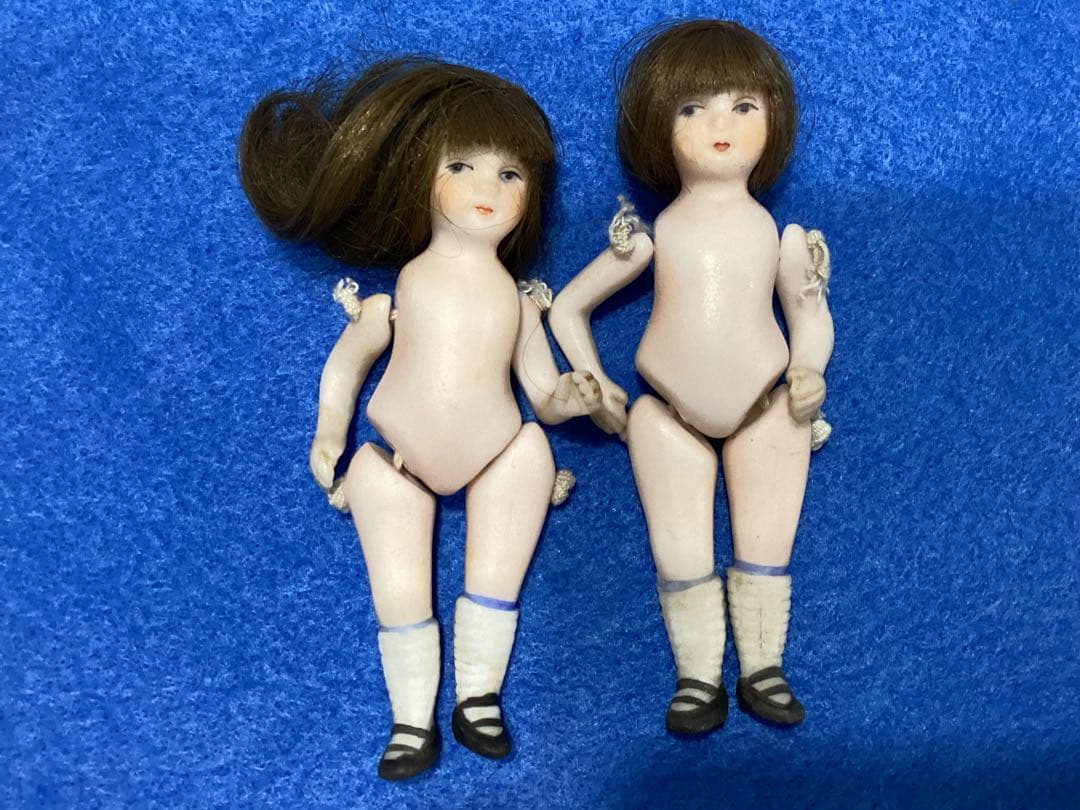 ミニョネット　アンティークビスクドール 2体セット T/D刻印あり　ヴィンテージ