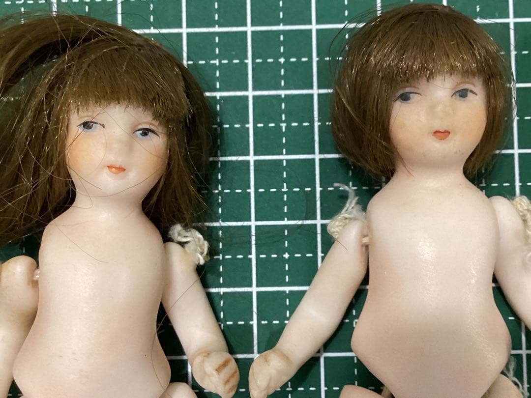 ミニョネット　アンティークビスクドール 2体セット T/D刻印あり　ヴィンテージ