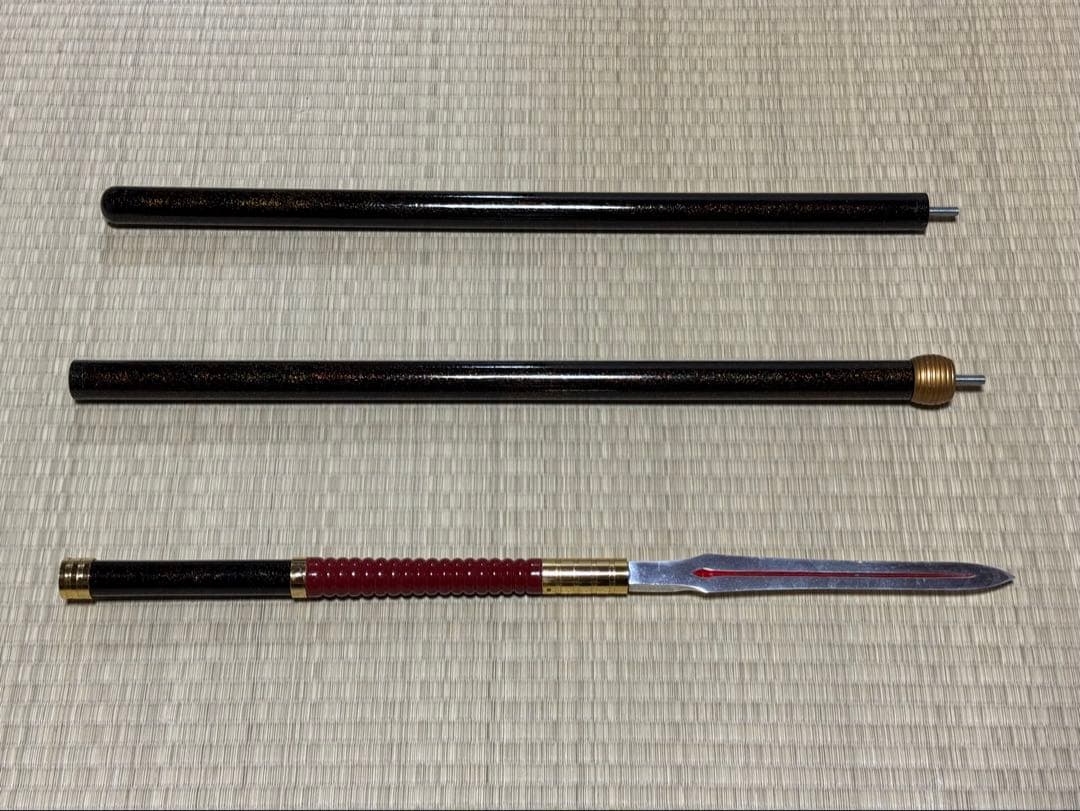 槍　やり　3本継　梨地　模造刀　模擬刀　美術刀　舞踊　大衆演劇　芝居