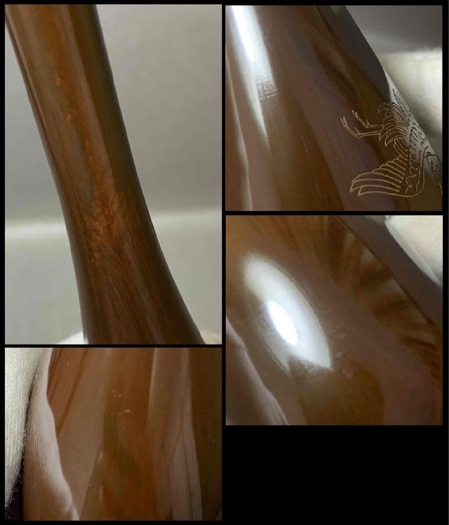 茶道具　鶴の絵　花入　竹影堂