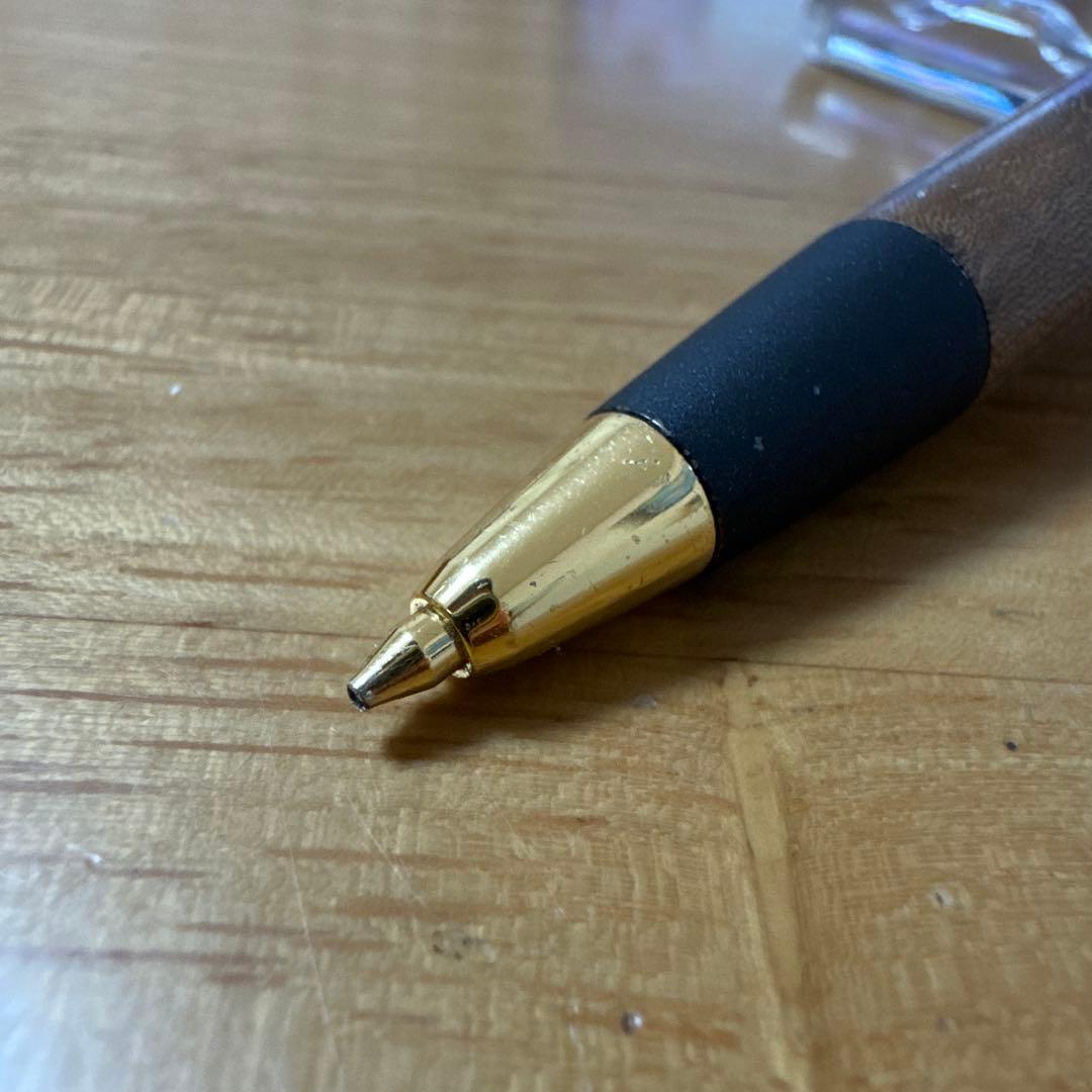 旧型 野原工芸 シャーペン 0.5mm 槐 旧金具 固定型金具 ゴールド 木軸