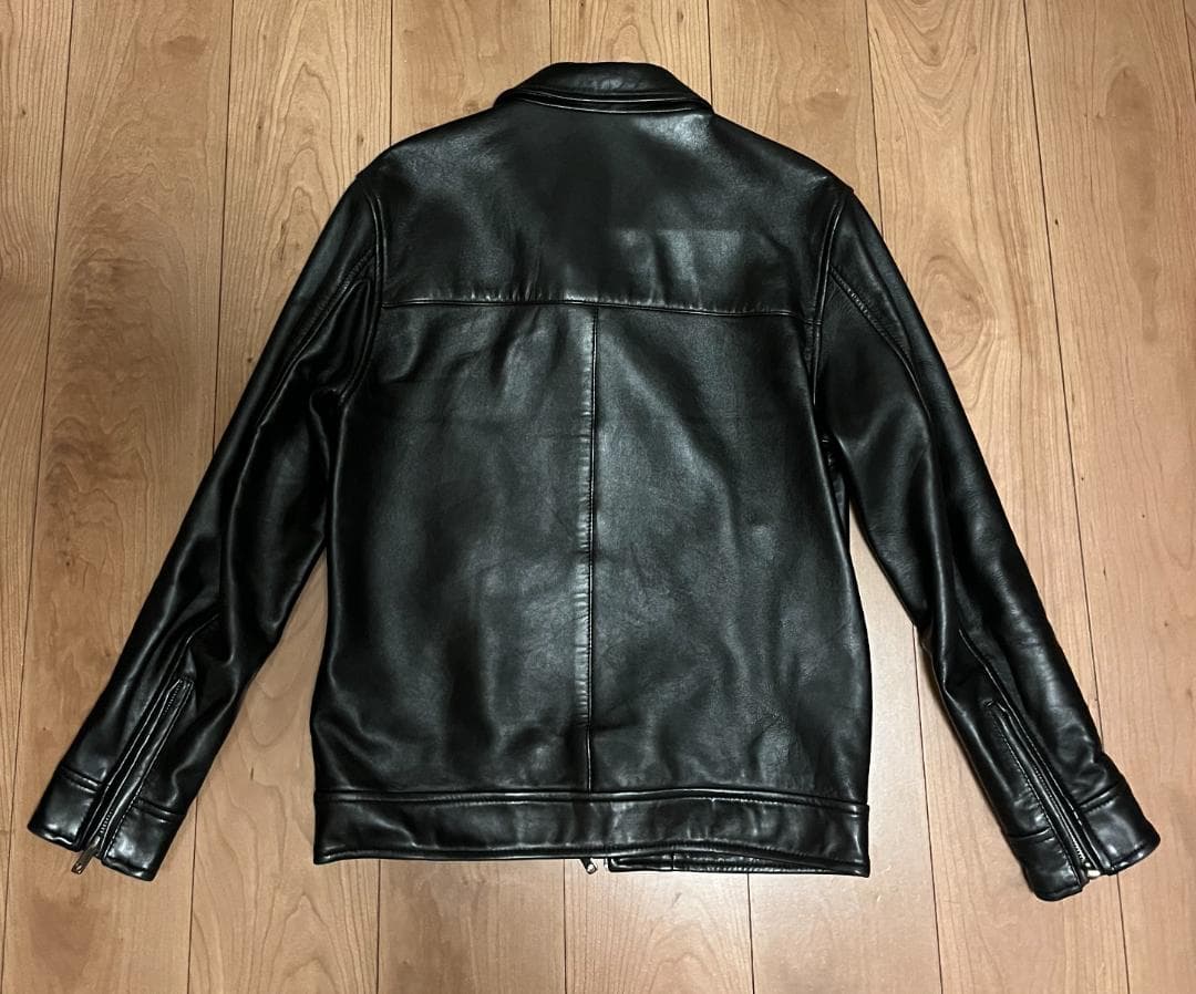 美品 UNITED TOKYO レザー 襟付き ライダース M ブラック