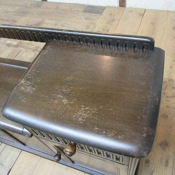 イギリス アンティーク 家具 テレフォンベンチ サイドテーブル 収納 6931d