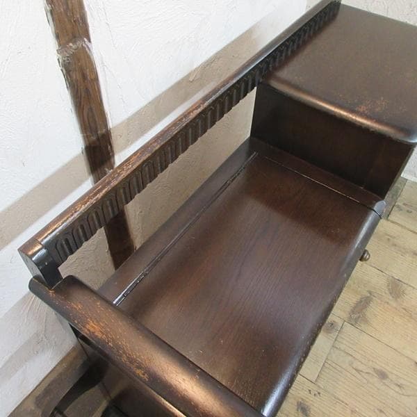 イギリス アンティーク 家具 テレフォンベンチ サイドテーブル 収納 6931d