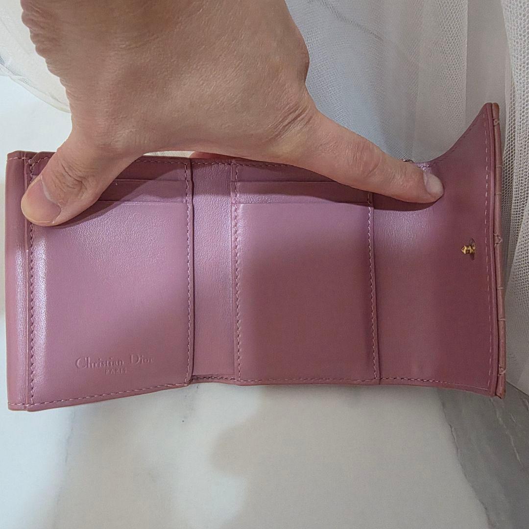 Christian Dior ピンク 三つ折り財布