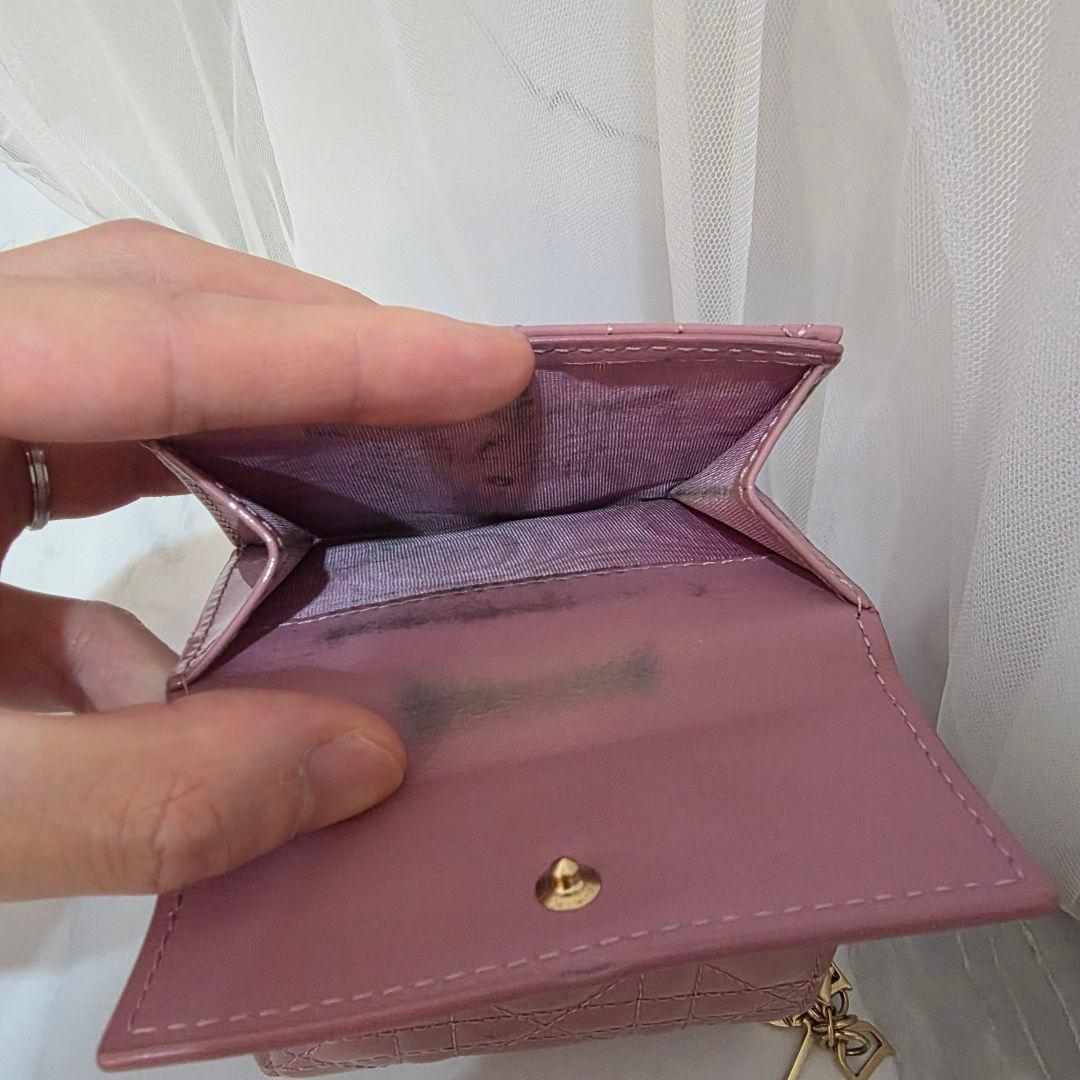 Christian Dior ピンク 三つ折り財布