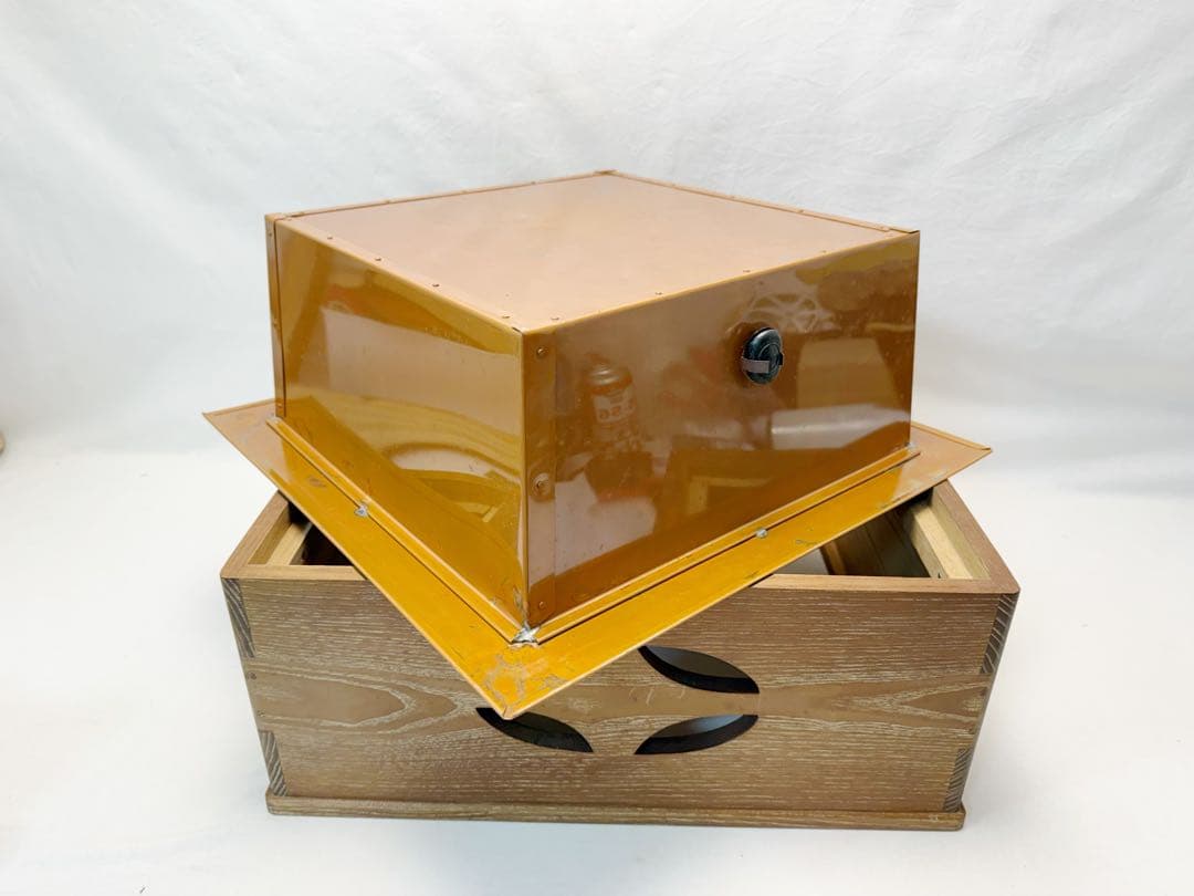 未使用 茶道具 桑 置炉 磨入子 炉.置炉用炭型電熱器 2点セット 元箱