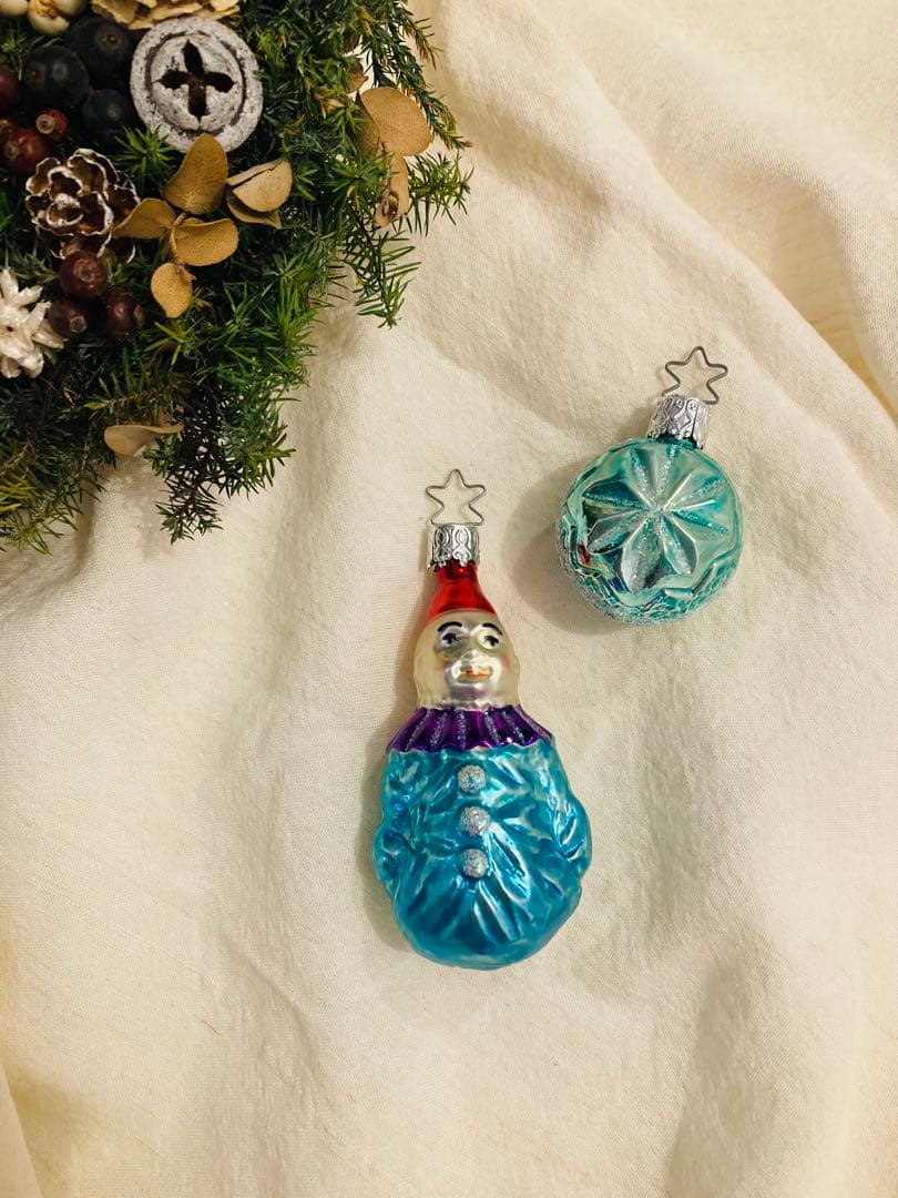 vintage German Inge glass クリスマスオーナメント　6個