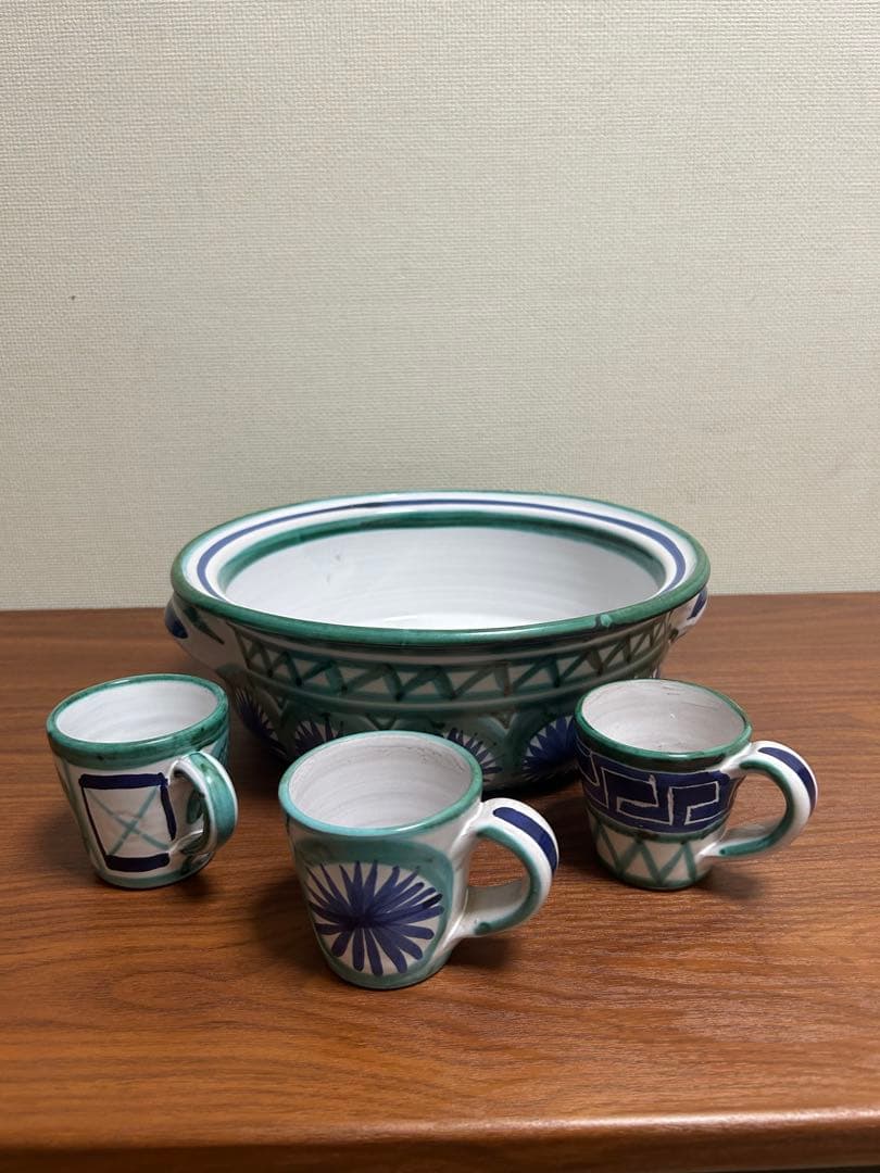 フランス製 陶器 鉢皿 カップ 4個セット