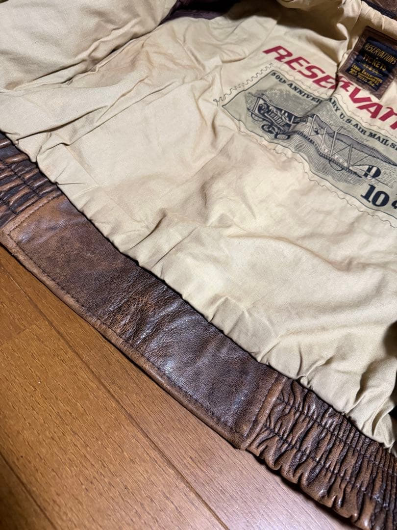 90's A-2 フライト レザージャケット ブルゾン 本革 ショート丈 羊