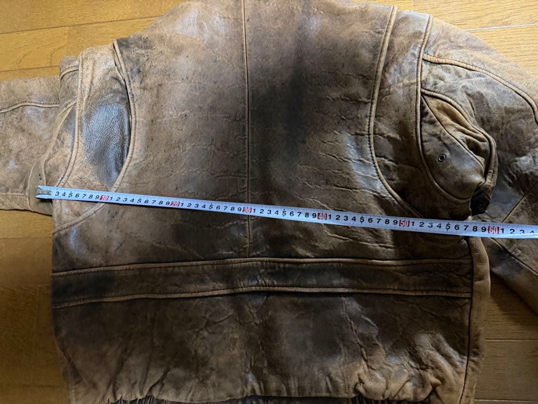 90's A-2 フライト レザージャケット ブルゾン 本革 ショート丈 羊