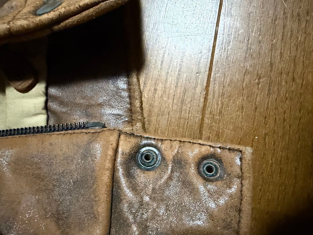 90's A-2 フライト レザージャケット ブルゾン 本革 ショート丈 羊