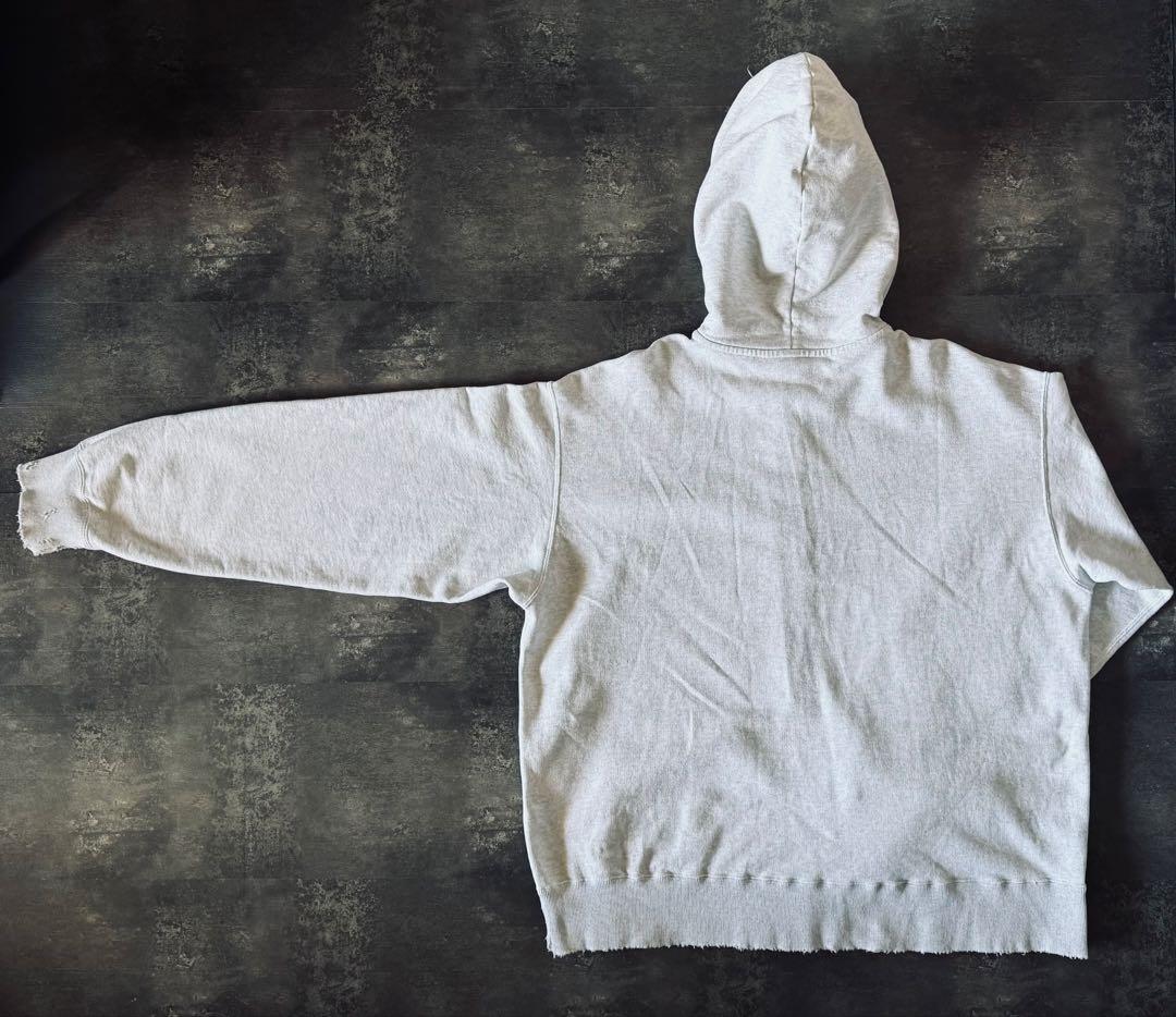 ANCELLM パーカー ダメージ グレー M スウェットZIPフーディ 新品