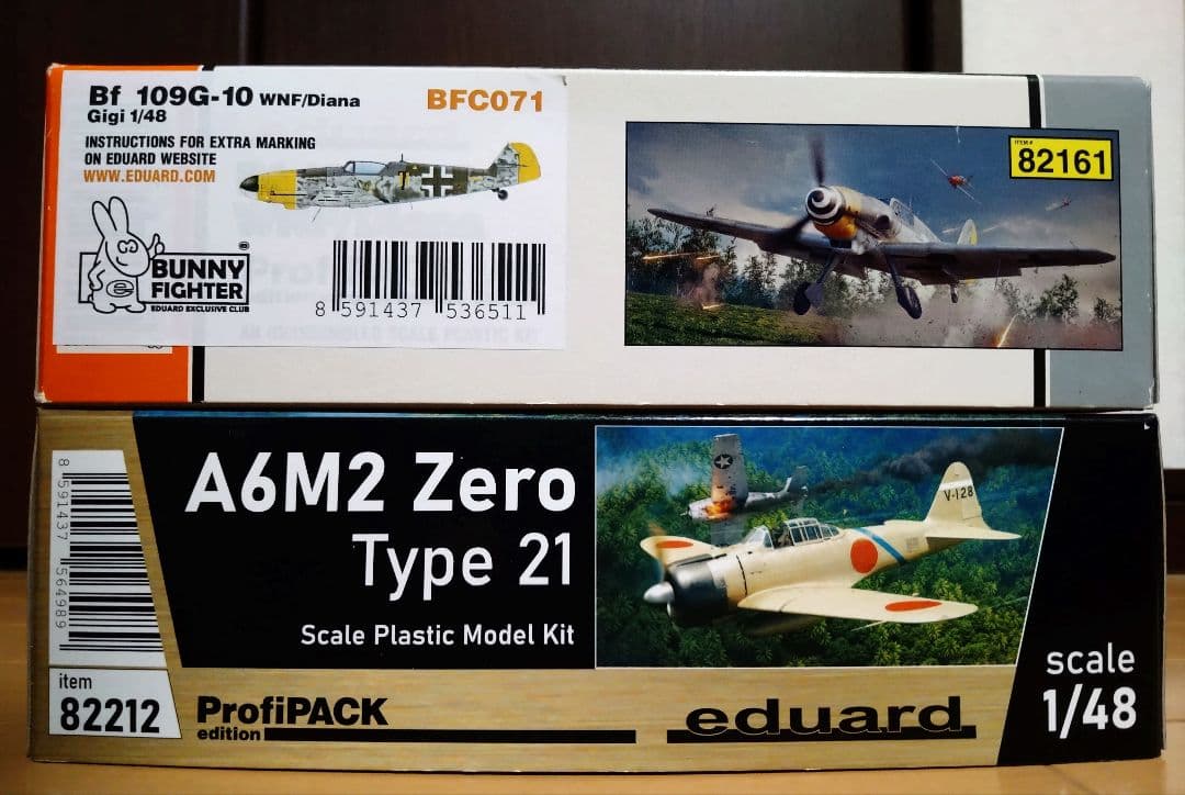 1/48 エデュアルド Bf109G-10 ＆ 零戦21型