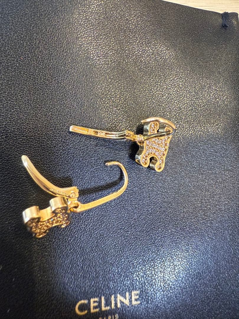 CELINE ゴールドピアス