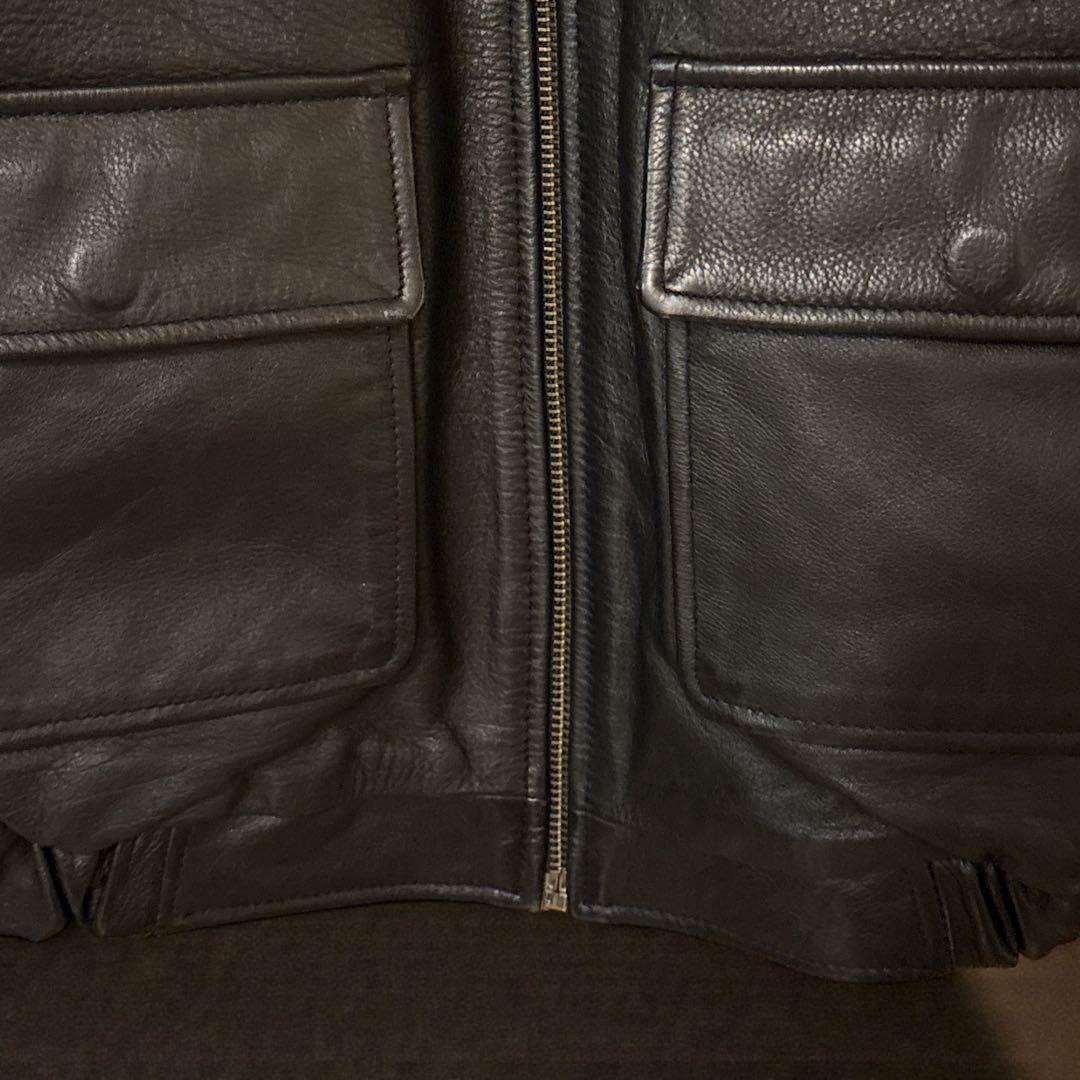 90s 本革 vintage cherokee A-2 ジャケット ブラック L