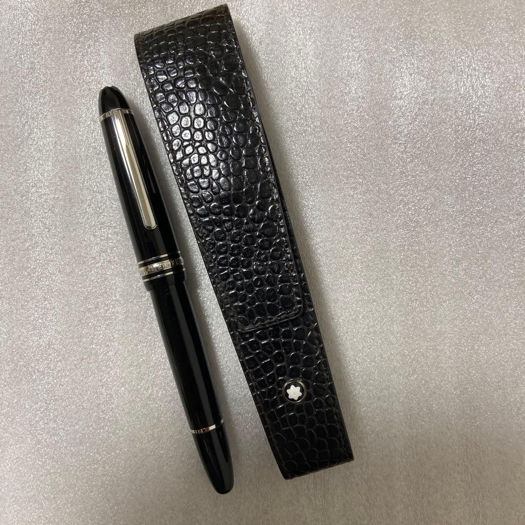 【希少】モンブラン カーフレザー クロコ型押しペンケース