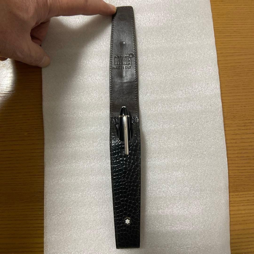 【希少】モンブラン カーフレザー クロコ型押しペンケース