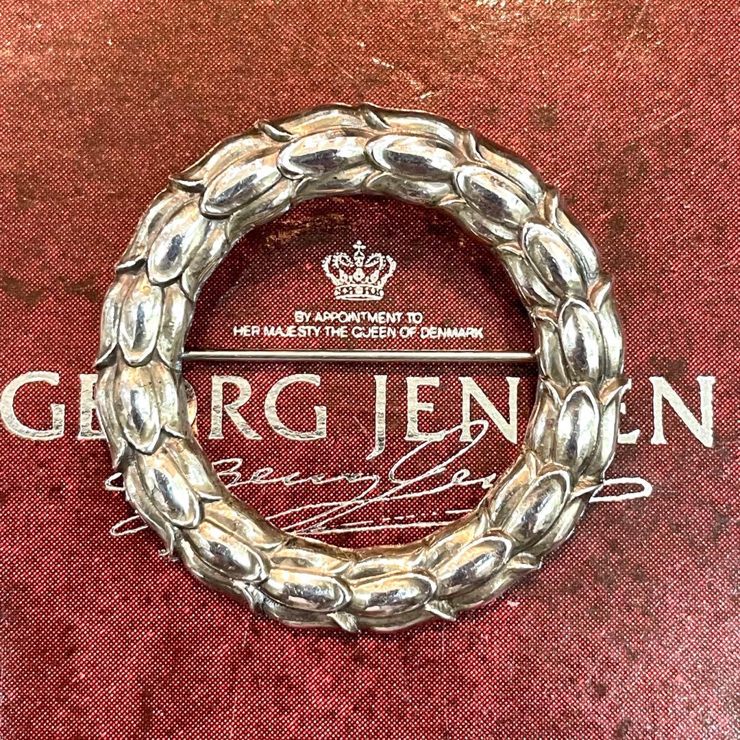 美品 ジョージジェンセン ブローチ 301 フラワー アンティーク 廃盤