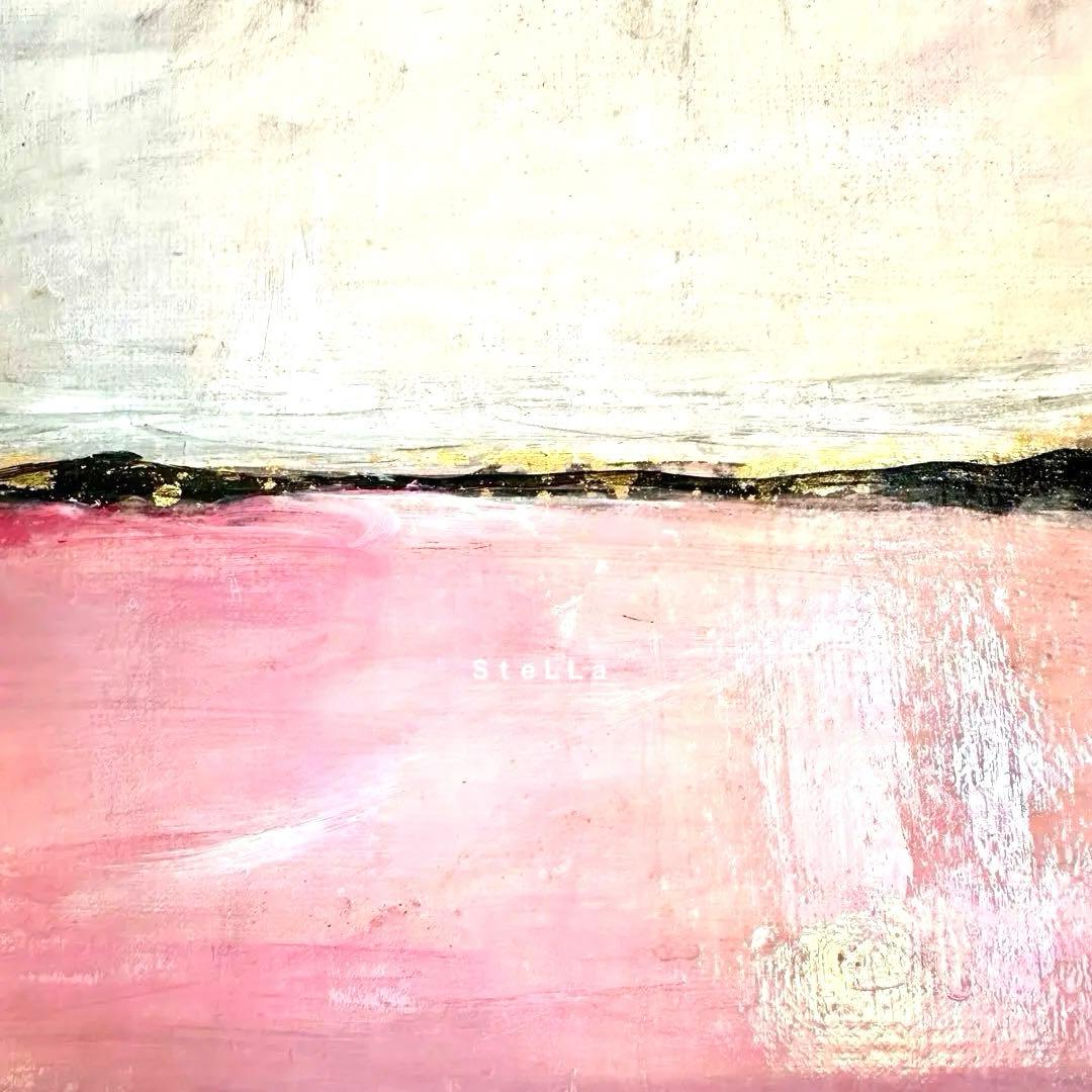 現代アート　モダンアート　北欧　インテリア　くすみカラー　金箔　アート　Ｆ8