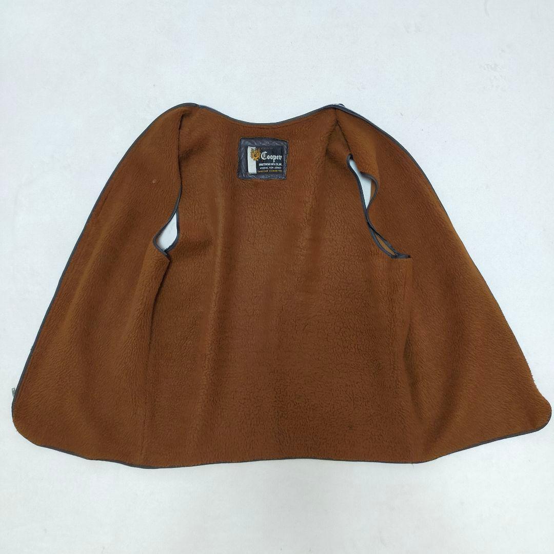 70S　USA製　Cooper　ライナー　ミドル丈レザーコート　レザージャケット