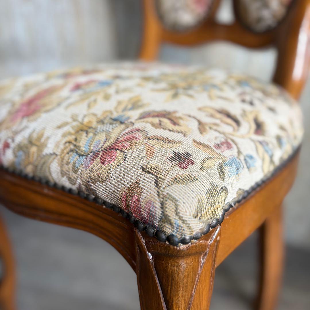 イタリアクラシック　フローレンスチェア　ダブルバック　猫脚　ヴィンテージ