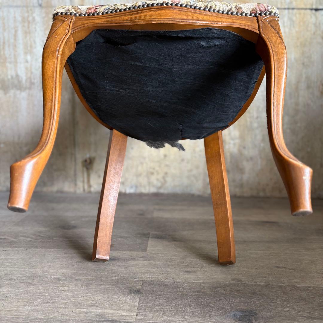 イタリアクラシック　フローレンスチェア　ダブルバック　猫脚　ヴィンテージ