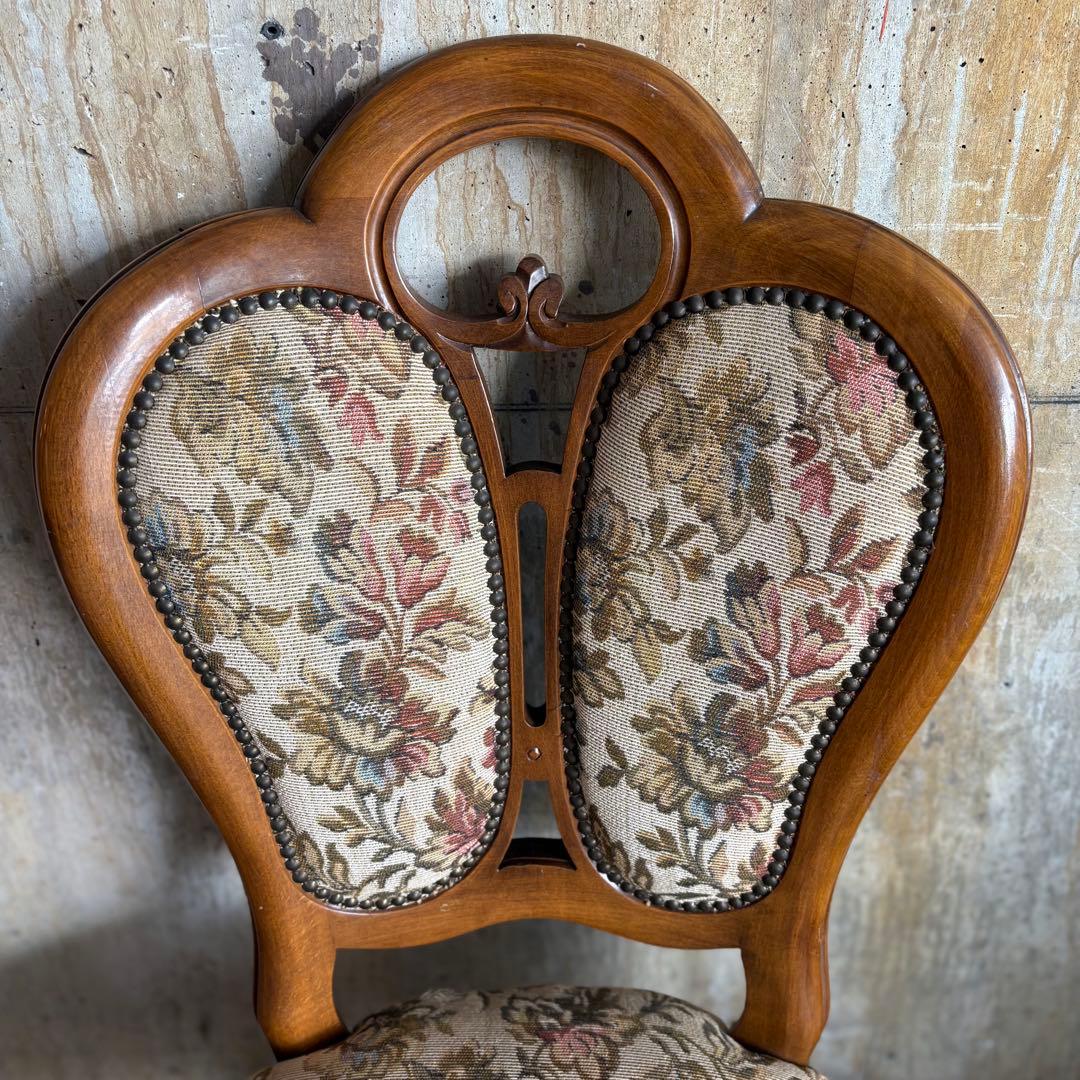 イタリアクラシック　フローレンスチェア　ダブルバック　猫脚　ヴィンテージ