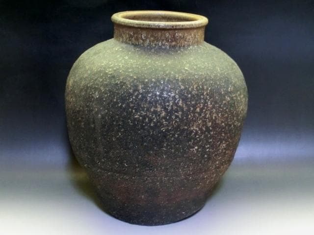 壷■古信楽 伊羅保古壺 古い水瓶 花瓶 甕 置物 時代物 骨董品■