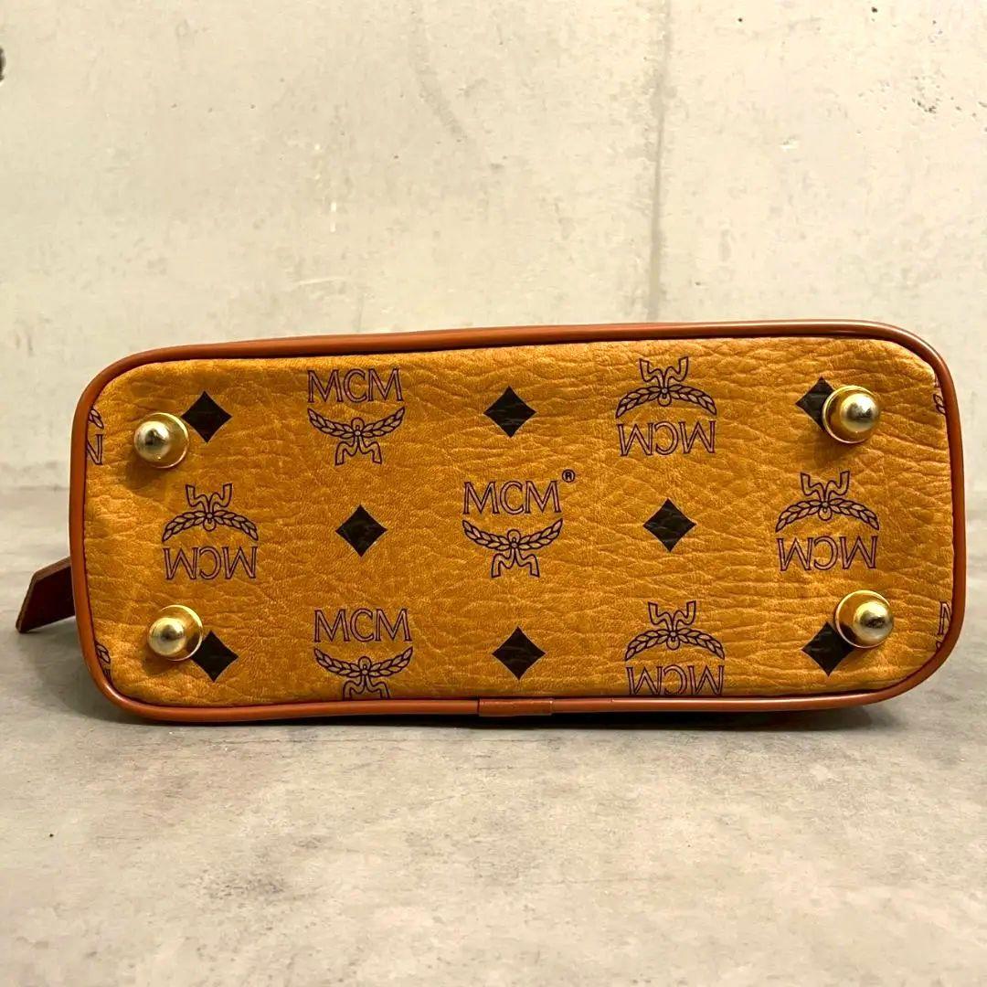 MCM ハンドバッグ ミニボストン ヴィセトス ブラウン 総柄 PVC