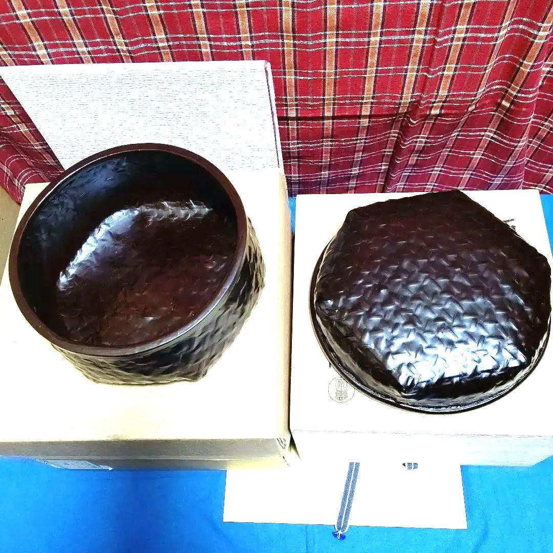 茶道具、食籠、溜一閑籠、宗恵作、およ20番