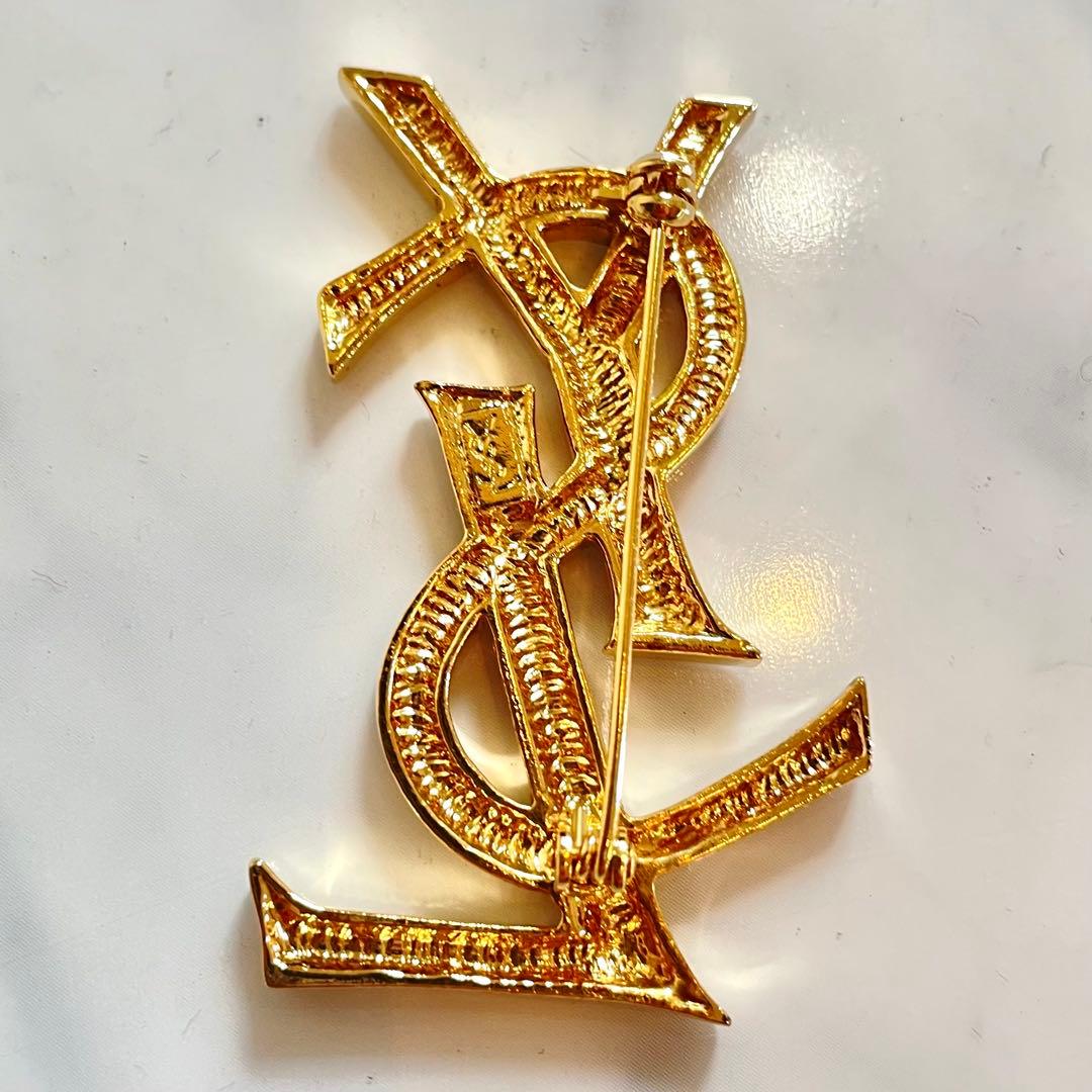 ✨美品✨ イヴサンローラン カサンドラ ブローチ ゴールドYSL
