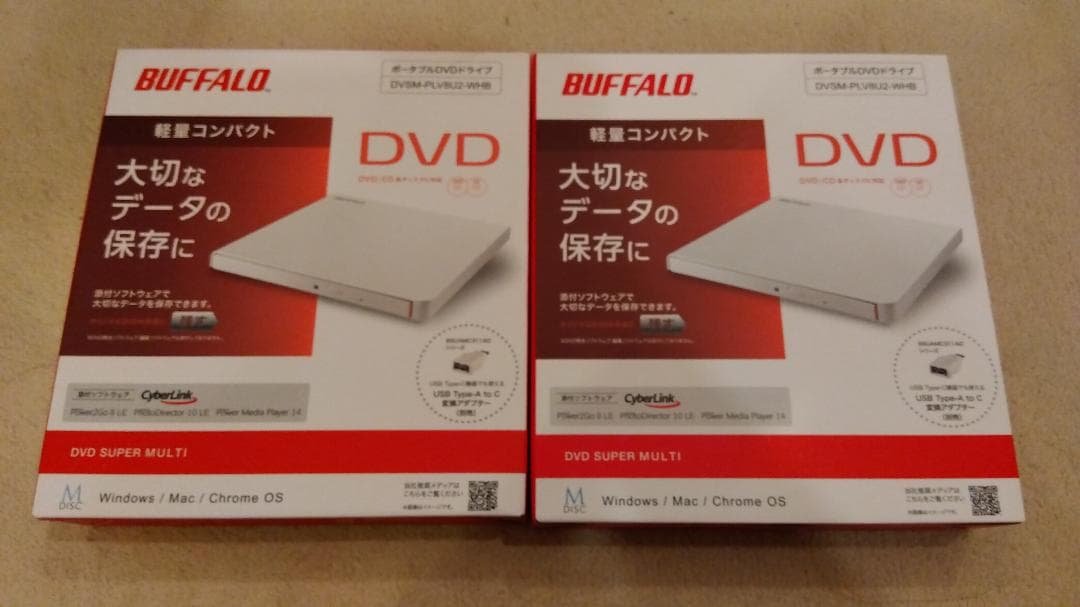 【あめ】BUFFALO ポータブルDVDドライブセット