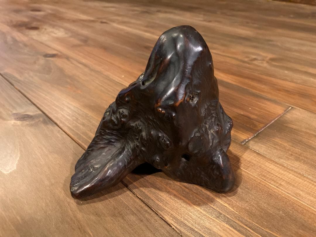 希少 石噛達磨 天然木 瘤木 流木 中国美術 仏教美術 だるま