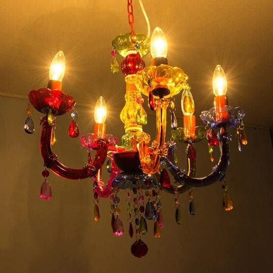 シャンデリア 5灯タイプ カラフル ポップ マルチカラー