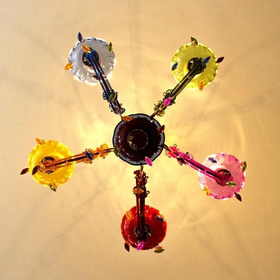 シャンデリア 5灯タイプ カラフル ポップ マルチカラー