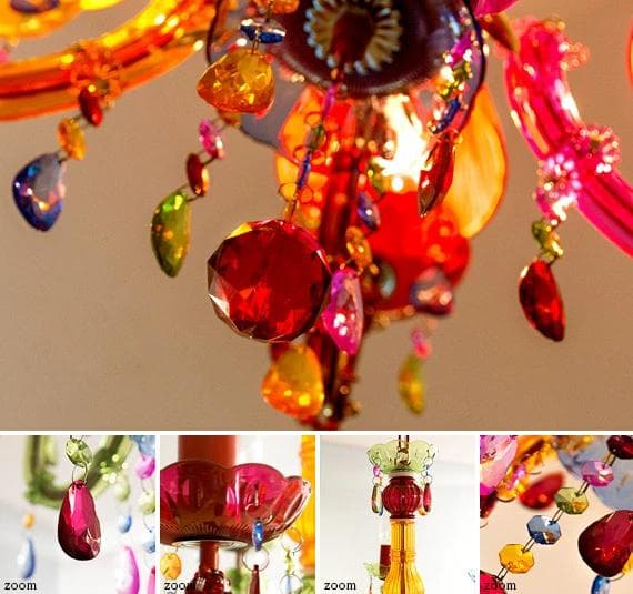 シャンデリア 5灯タイプ カラフル ポップ マルチカラー