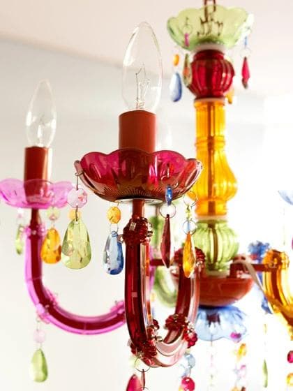 シャンデリア 5灯タイプ カラフル ポップ マルチカラー