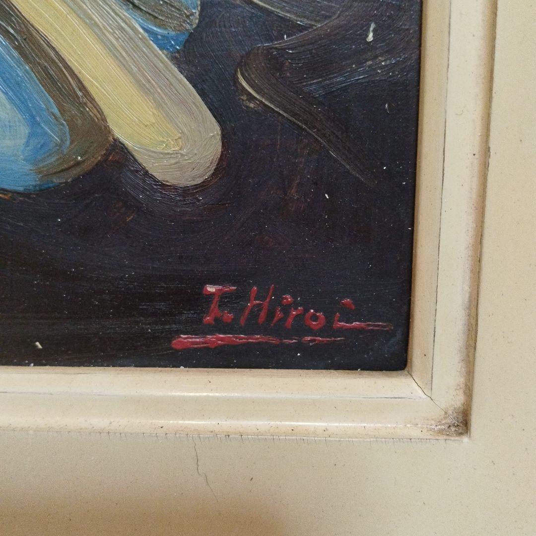 昭和初期　油絵板書き　油絵