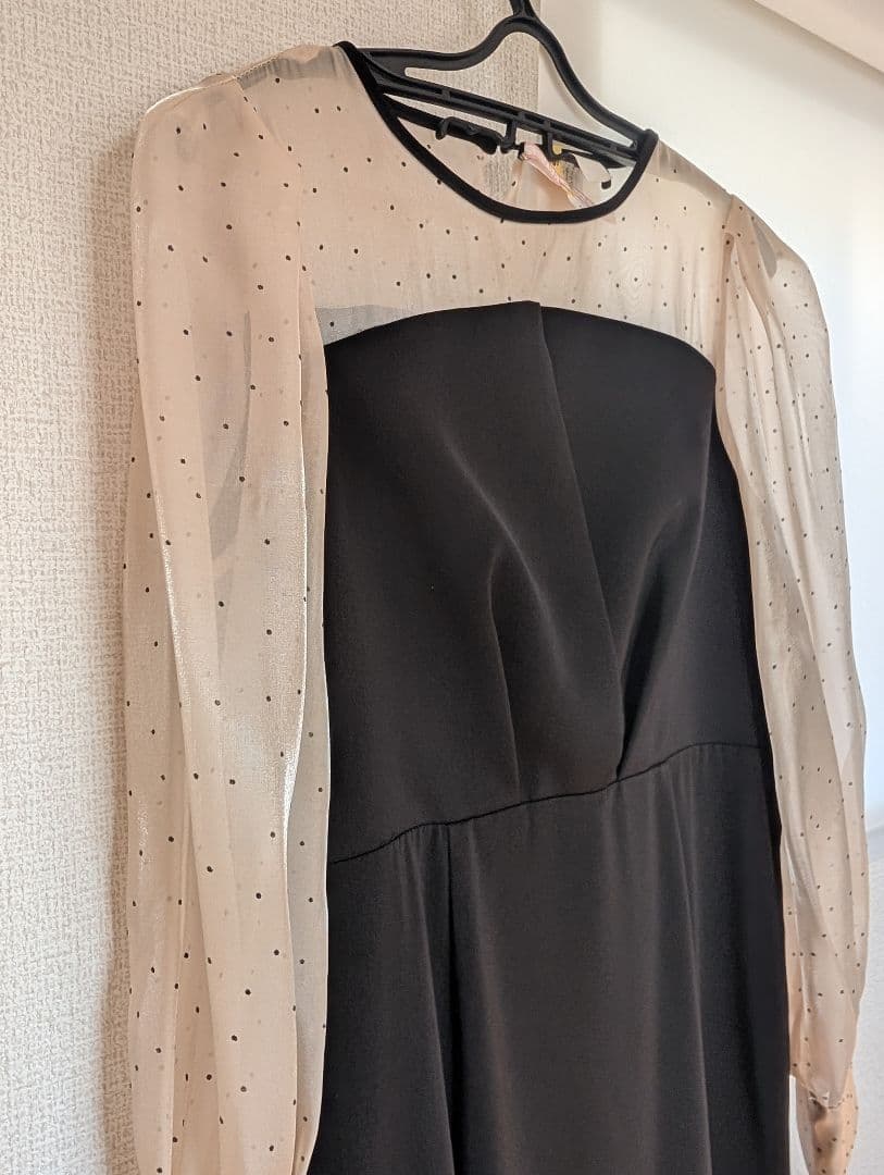 ブラック シフォン パーティードレス　SNIDEL