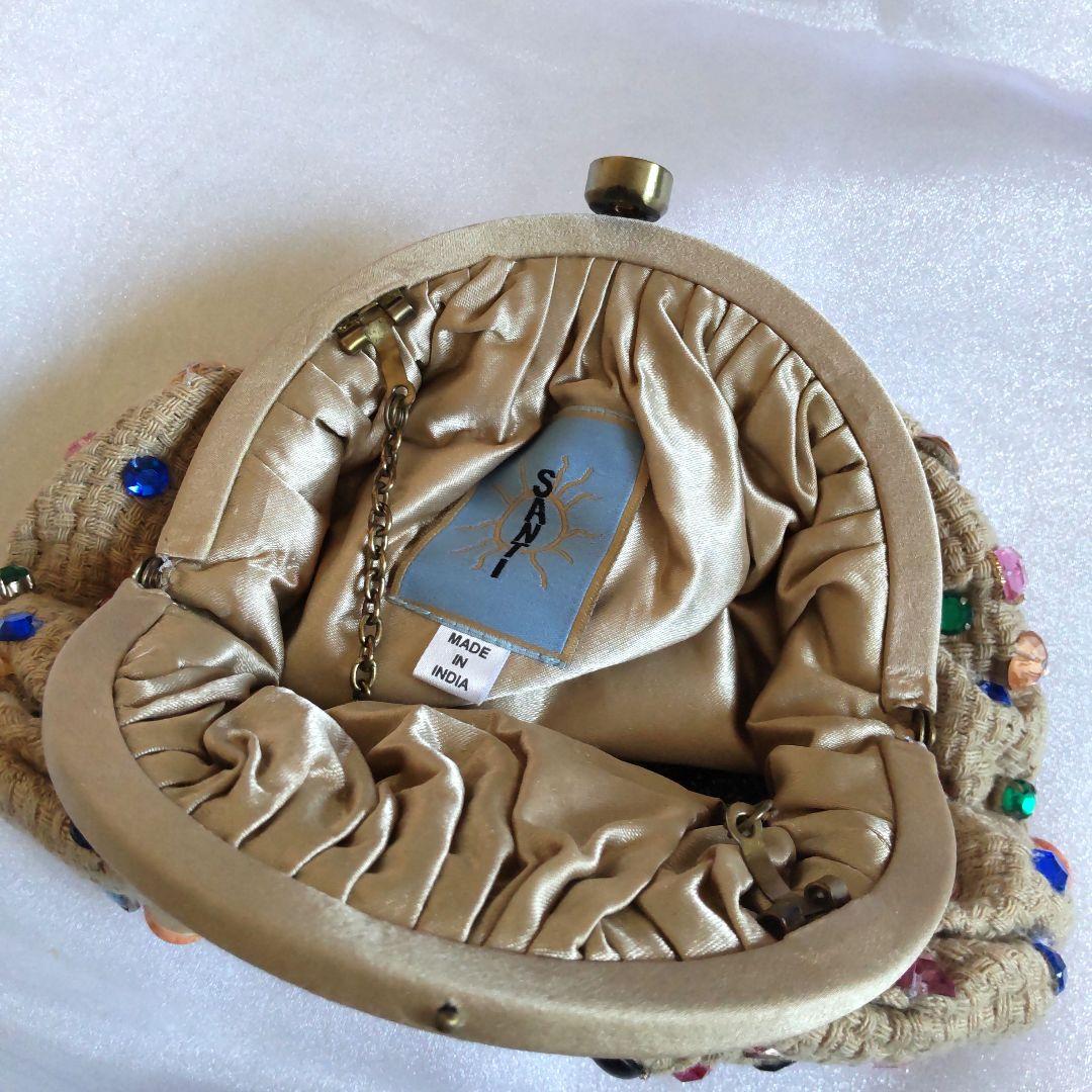 SANTI パーティーバッグ ビジュー付き　クラッチ　バッグ　美品　神崎恵