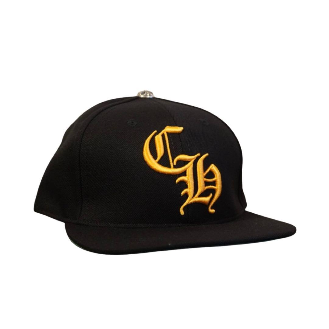 Chrome Hearts CHロゴ キャップ ブラック×ゴールド