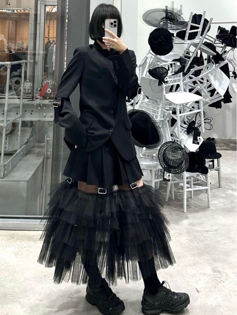 【BLACK COMME des GARCONS】チュール ドッキング スカート