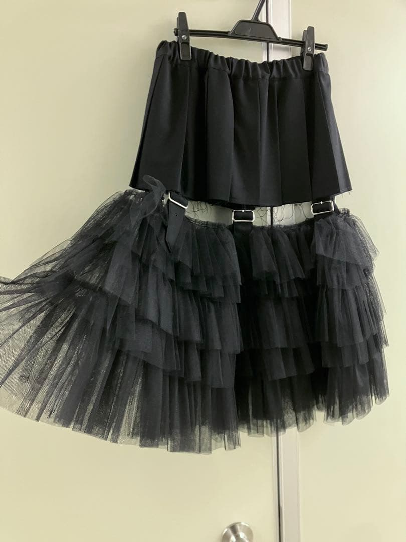 【BLACK COMME des GARCONS】チュール ドッキング スカート