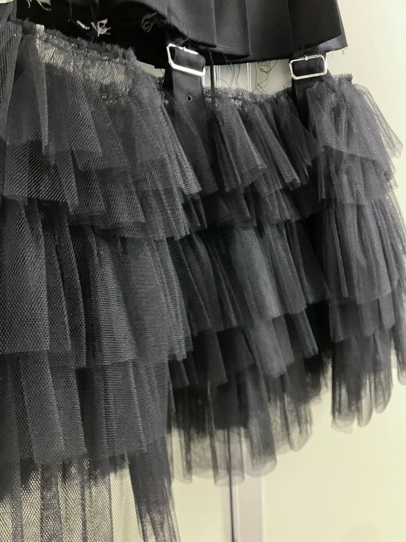 【BLACK COMME des GARCONS】チュール ドッキング スカート