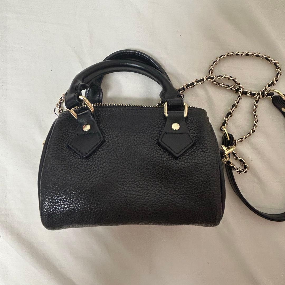 DIANTE ミニボストンショルダーバッグ ブラック