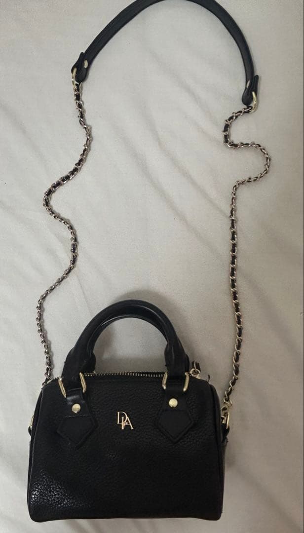 DIANTE ミニボストンショルダーバッグ ブラック