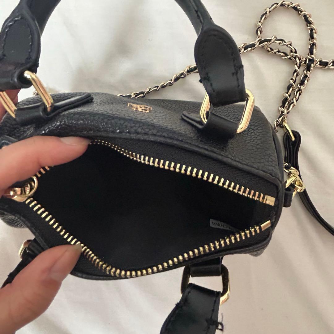 DIANTE ミニボストンショルダーバッグ ブラック