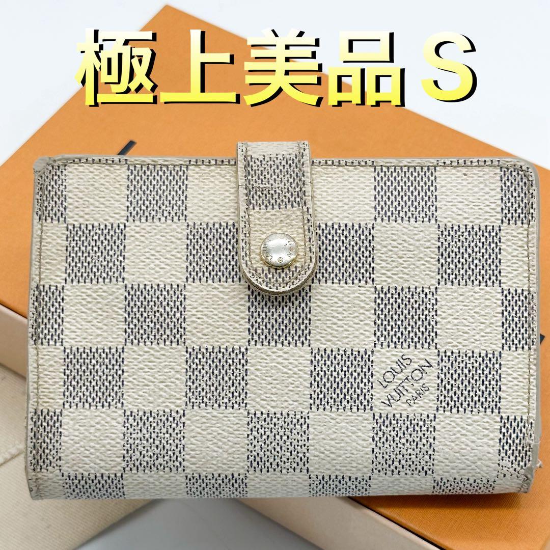 ルイヴィトン ポルトフォイユ ヴィエノワ ダミエ アズール がま口 二つ折り